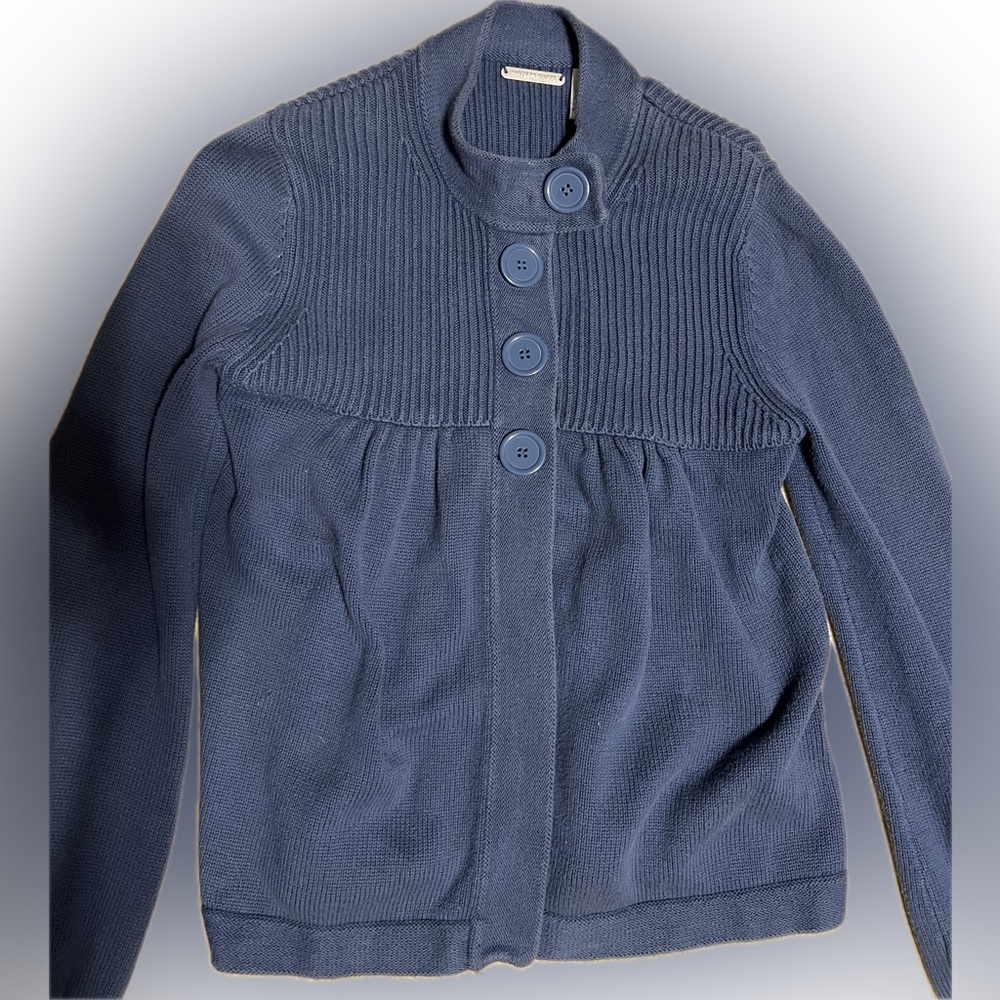 ⭐️Pandemonium Asymmetrical Open Front Cotton Button Snap Sweater Cardigan Medium